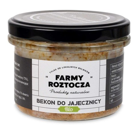 BEKON DO JAJECZNICY BIO 180 g (SŁOIK) - FARMY ROZTOCZA FARMY ROZTOCZA (Z PÓŁKI, w tym weki)