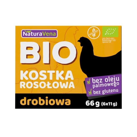 BULION - KOSTKI DROBIOWE BEZGLUTENOWE BIO (6 x 11 g) 66 g - NATURAVENA NATURAVENA