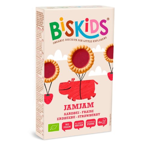 CIASTECZKA Z NADZIENIEM TRUSKAWKOWYM MARGARETKI BIO 100 g - BISKIDS BISKIDS (ciastka dla dzieci)