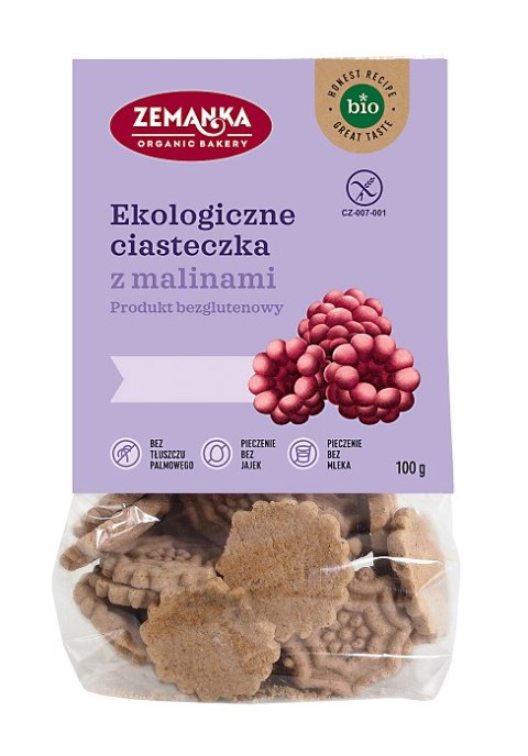 CIASTKA MALINOWE BEZGLUTENOWE BIO 100 g - ZEMANKA ZEMANKA (ciastka, krakersy)