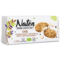 CIASTKA OWSIANE Z CZEKOLADĄ I ORZECHAMI LASKOWYMI BEZGLUTENOWE BIO 120 g - NATEN NATEN (ciastka bezglutenowe)