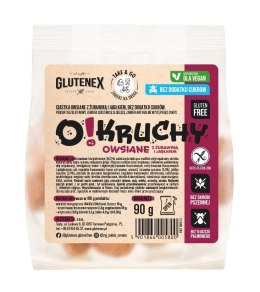 CIASTKA OWSIANE Z ŻURAWINĄ I JABŁKIEM BEZ DODATKU CUKRÓW BEZGLUTENOWE O!KRUCHY 90 g - GLUTENEX GLUTENEX (chleby, ciastka, makarony)