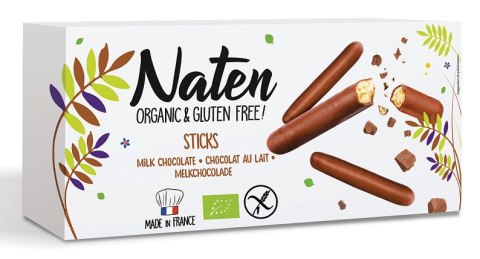 CIASTKA W POLEWIE CZEKOLADOWEJ STICKS BEZGLUTENOWE BIO 130 g - NATEN NATEN (ciastka bezglutenowe)