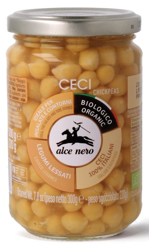 CIECIERZYCA W ZALEWIE BIO 300 g (220 g) - ALCE NERO ALCE NERO (włoskie produkty)