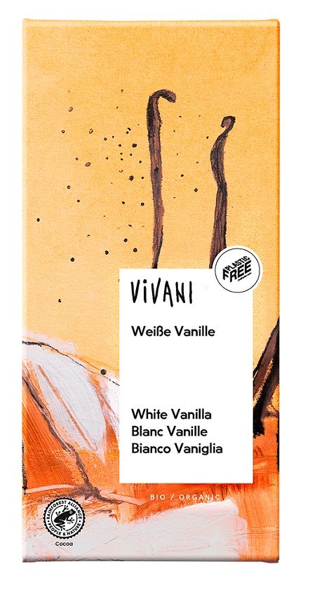 CZEKOLADA BIAŁA Z WANILIĄ BIO 80 g - VIVANI VIVANI (czekolady, batony, kakao instant)