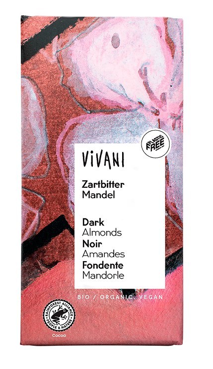 CZEKOLADA GORZKA Z MIGDAŁAMI BIO 100 g - VIVANI VIVANI (czekolady, batony, kakao instant)