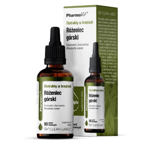 EKSTRAKTY W KROPLACH RÓŻENIEC GÓRSKI BEZGLUTENOWE 30 ml - PHARMOVIT (CLEAN LABEL) PHARMOVIT (suplementy diety)