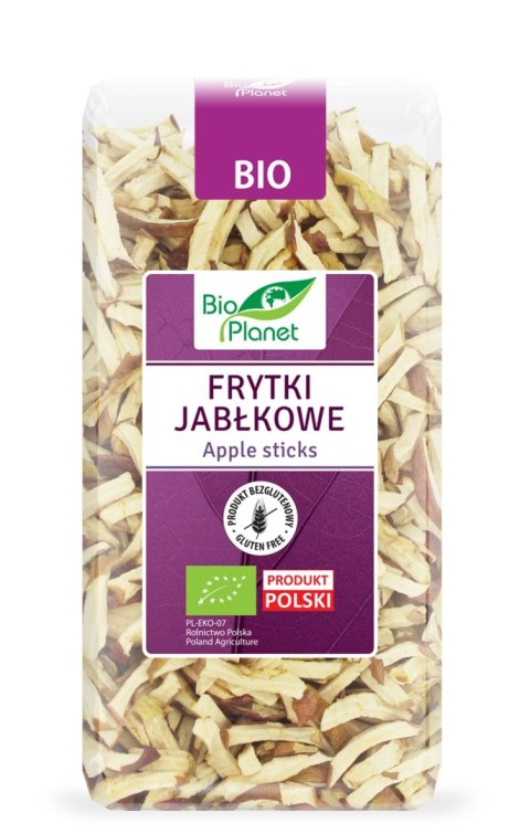 FRYTKI JABŁKOWE BEZGLUTENOWE BIO 100 g - BIO PLANET BIO PLANET - seria FIOLETOWA (owoce suszone)