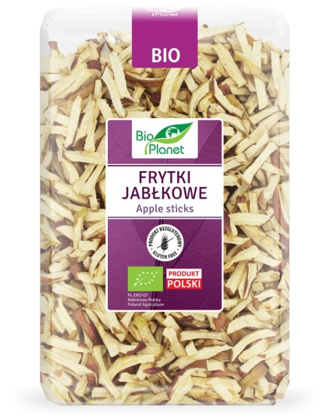 FRYTKI JABŁKOWE BEZGLUTENOWE BIO 300 g - BIO PLANET BIO PLANET - seria FIOLETOWA (owoce suszone)