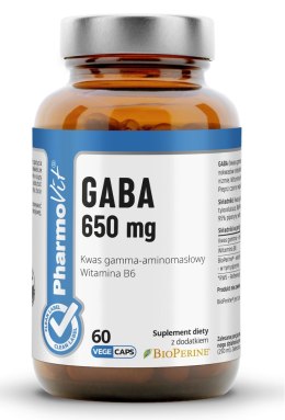 GABA (650 mg) BEZGLUTENOWA 60 KAPSUŁEK - PHARMOVIT (CLEAN LABEL) PHARMOVIT (suplementy diety)