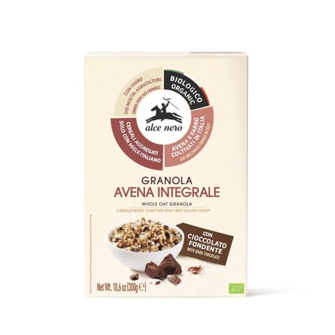GRANOLA Z MIODEM I CZEKOLADĄ BIO 300 g - ALCE NERO ALCE NERO (włoskie produkty)