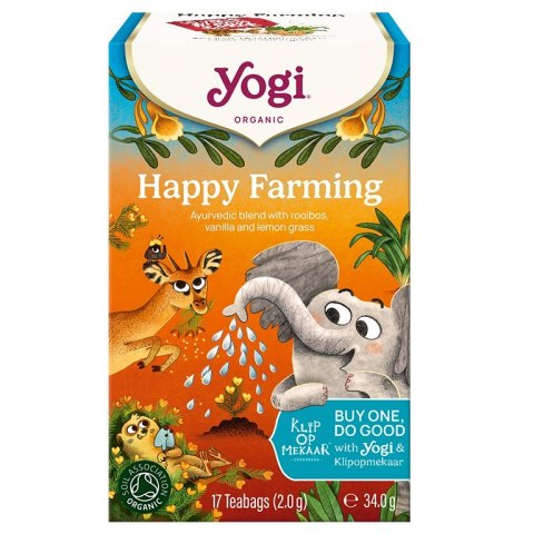 HERBATKA HAPPY FARMING BIO (17 x 2 g) 34 g - YOGI TEA (PRODUKT SEZONOWY) YOGI TEA (herbaty i herbatki)