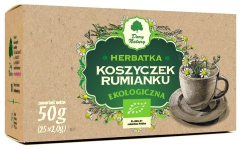 HERBATKA KOSZYCZEK RUMIANKU BIO (25 x 2 g) 50 g - DARY NATURY DARY NATURY - herbatki