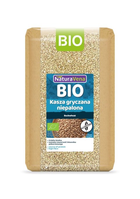 KASZA GRYCZANA NIEPALONA BEZGLUTENOWA BIO 1 kg - NATURAVENA NATURAVENA