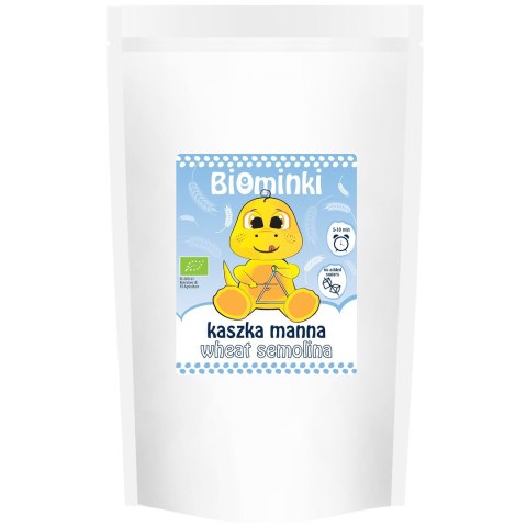 KASZKA MANNA BEZ DODATKU CUKRÓW BIO 500 g - BIOMINKI BIOMINKI (przekąski dla dzieci, kaszki)