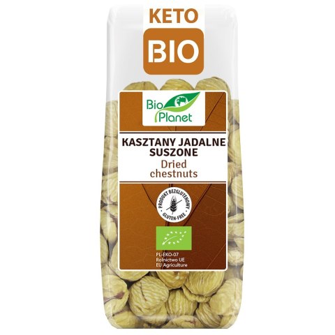 KASZTANY JADALNE SUSZONE BEZGLUTENOWE BIO 200 g - BIO PLANET BIO PLANET - seria BRĄZOWA (orzechy i pestki)