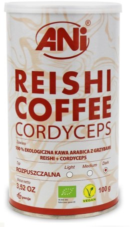 KAWA ROZPUSZCZALNA ARABICA Z REISHI I CORDYCEPS BIO 100 g - ANI ANI (kawy)