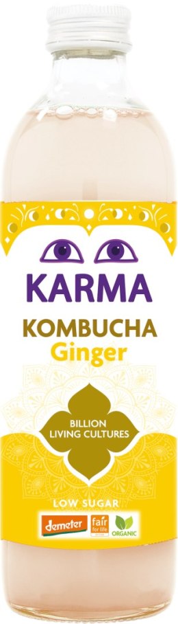 KOMBUCHA Z IMBIREM NISKA ZAWARTOŚĆ CUKRÓW FAIR FOR LIFE DEMETER BIO 500 ml - KARMA KOMBUCHA KARMA KOMBUCHA (kombuche, piwa imbirowe)