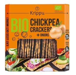 KRAKERSY PROTEINOWE Z CIECIERZYCY Z CEBULĄ BIO 80 g - KRIPPU KRIPPU (krakersy)
