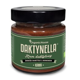 KREM KOKOS - DAKTYLE MEDJOOL - KAWA BEZGLUTENOWY BIO 190 g - ORGANICHOUSE (DAKTYNELLA) ORGANICHOUSE (bionelki, daktyle, kremy daktylowe)
