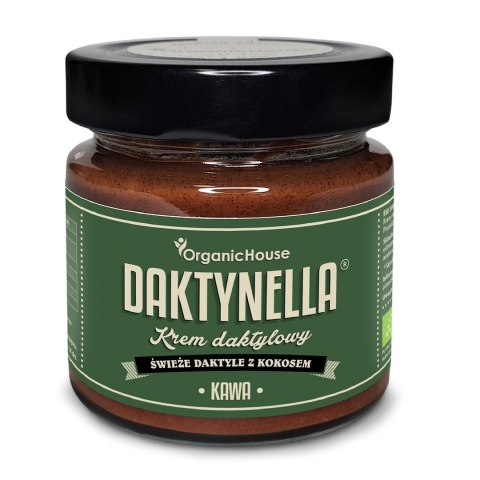 KREM KOKOS - DAKTYLE MEDJOOL - KAWA BEZGLUTENOWY BIO 190 g - ORGANICHOUSE (DAKTYNELLA) ORGANICHOUSE (bionelki, daktyle, kremy daktylowe)