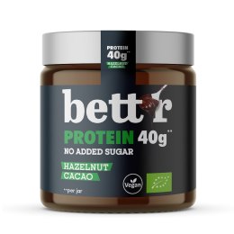 KREM Z ORZECHÓW LASKOWYCH Z KAKAO BEZ DODATKU CUKRÓW BIO 250 g - BETT'R BETT'R (smoothie, kremy, praliny)