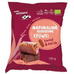 KRÓWKI SŁODZONE AGAWĄ I DAKTYLAMI BEZMLECZNE BEZGLUTENOWE BIO 150 g - ME GUSTO (SUPER KRÓWKA) ME GUSTO (krówki wegańskie, czekolady, wafelki)