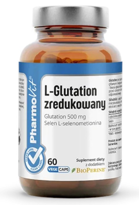 L-GLUTATION ZREDUKOWANY BEZGLUTENOWY 60 KAPSUŁEK - PHARMOVIT (CLEAN LABEL) PHARMOVIT (suplementy diety)