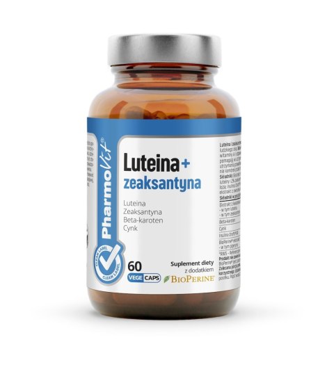 LUTEINA + ZEAKSANTYNA BEZGLUTENOWA 60 KAPSUŁEK - PHARMOVIT (CLEAN LABEL) PHARMOVIT (suplementy diety)