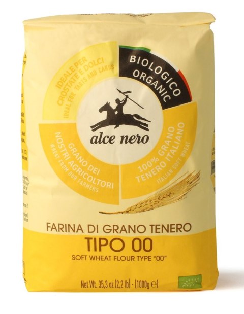 MĄKA PSZENNA TYP "00" DO SŁODKICH WYPIEKÓW BIO 1 kg - ALCE NERO ALCE NERO (włoskie produkty)