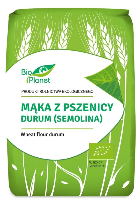 MĄKA Z PSZENICY DURUM (SEMOLINA) BIO 1 kg - BIO PLANET BIO PLANET - seria MĄKI I SKROBIE