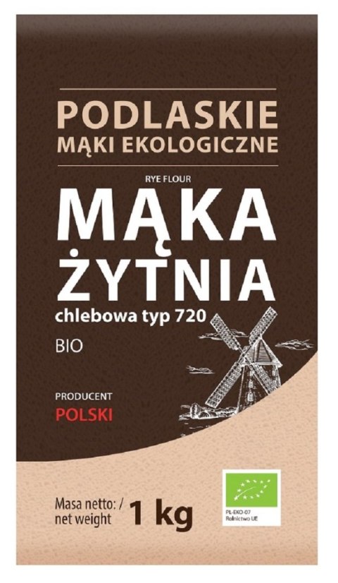 MĄKA ŻYTNIA CHLEBOWA TYP 720 BIO 1 kg - BIO LIFE (MĄKI PODLASKIE) BIO LIFE (mąki)