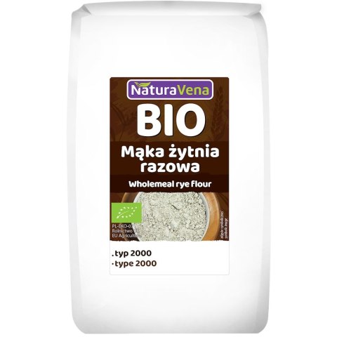 MĄKA ŻYTNIA RAZOWA TYP 2000 BIO 1 kg - NATURAVENA NATURAVENA