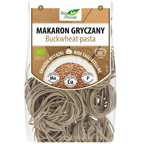 MAKARON (GRYCZANY) GNIAZDA WSTĄŻKI BIO 250 g - BIO PLANET BIO PLANET - seria INNE