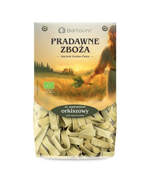 MAKARON (ORKISZOWY SZPINAKOWY) WSTĄŻKI BIO 250 g - BARTOLINI (PRADAWNE ZBOŻA) BARTOLINI (makarony)