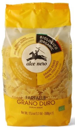 MAKARON (SEMOLINOWY) FARFALLE BIO 500 g - ALCE NERO ALCE NERO (włoskie produkty)