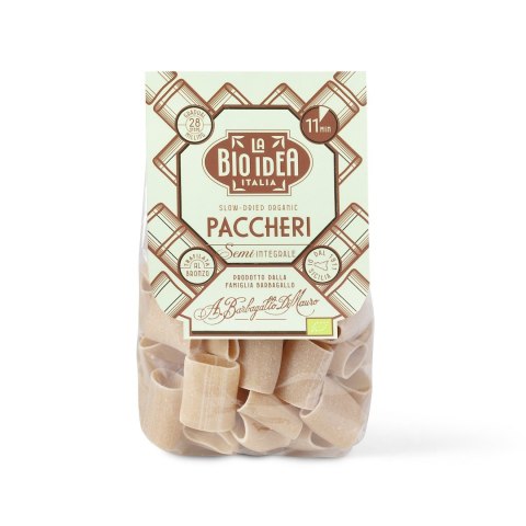 MAKARON (SEMOLINOWY) PACCHERI BIO 375 g - LA BIO IDEA LA BIO IDEA (makarony, strączkowe,sosy pomidorowe)