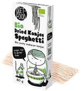 MAKARON (SUCHY KONJAC) SPAGHETTI BEZGLUTENOWY BIO 80 g - DIET-FOOD DIET-FOOD