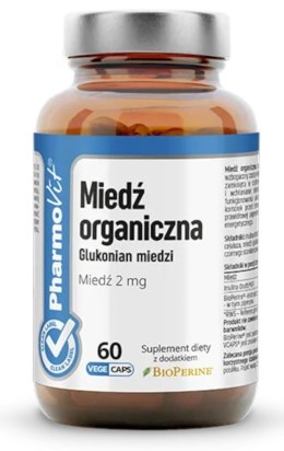 MIEDŹ ORGANICZNA (2 mg) BEZGLUTENOWA 60 KAPSUŁEK - PHARMOVIT (CLEAN LABEL) PHARMOVIT (suplementy diety)