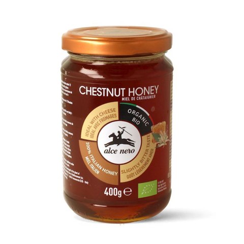 MIÓD KASZTANOWY BIO 400 g - ALCE NERO ALCE NERO (włoskie produkty)