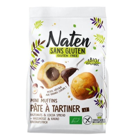 MUFFINKI MINI Z NADZIENIEM ORZECHOWO - KAKAOWYM BEZGLUTENOWE BIO 200 g - NATEN NATEN (ciastka bezglutenowe)