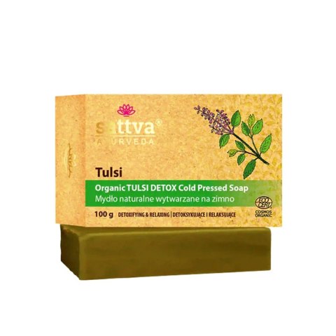 MYDŁO NATURALNE TULSI ECO 100 g - SATTVA (AYURVEDA) SATTVA (kosmetyki ajurwedyjskie, kadzidełka)