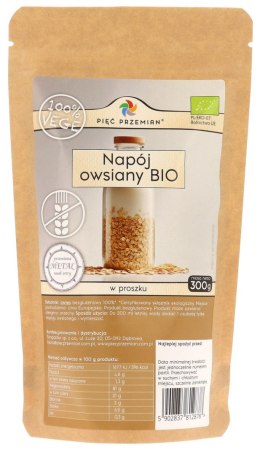 NAPÓJ OWSIANY W PROSZKU BEZGLUTENOWY BIO 300 g - PIĘĆ PRZEMIAN PIĘĆ PRZEMIAN (produkty spożywcze)