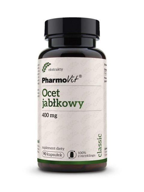 OCET JABŁKOWY (400 mg) BEZGLUTENOWY 90 KAPSUŁEK - PHARMOVIT (CLASSIC) PHARMOVIT (suplementy diety)