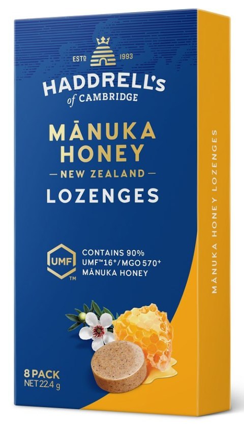 PASTYLKI DO SSANIA MIÓD MANUKA MGO 570+ UMF 16+ 22 g - HADDRELL'S OF CAMBRIDGE HADDRELL'S OF CAMBRIDGE (miody manuka)