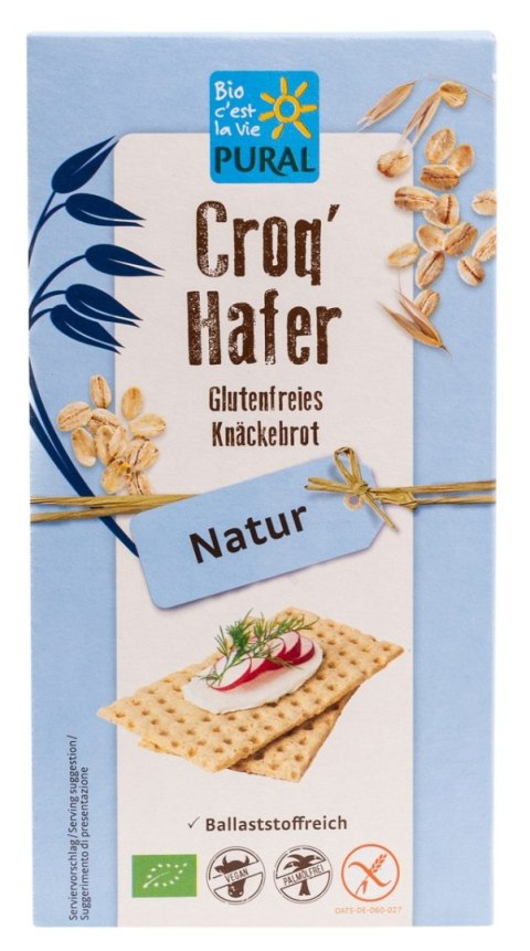 PIECZYWO CHRUPKIE BŁONNIKOWE OWSIANE BEZGLUTENOWE BIO 160 g - PURAL PURAL (ciastka)