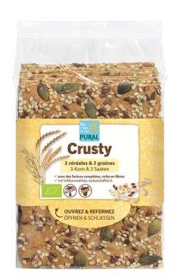 PIECZYWO CHRUPKIE BŁONNIKOWE WIELOZBOŻOWE Z NASIONAMI BIO 200 g - PURAL PURAL (ciastka)