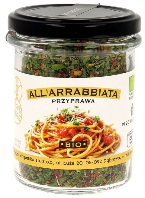 PRZYPRAWA ALL'ARRABBIATA BEZGLUTENOWA BIO 55 g - PIĘĆ PRZEMIAN PIĘĆ PRZEMIAN (produkty spożywcze)