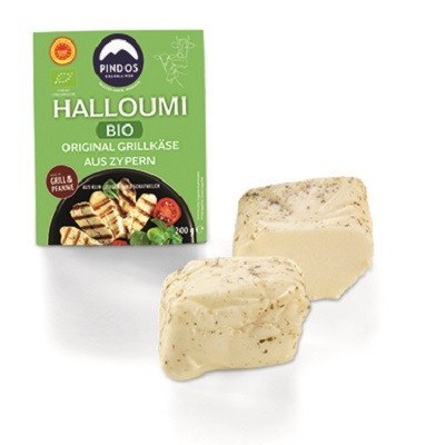 SER HALLOUMI PINDOS DO SMAŻENIA I GRILLOWANIA BIO 200 g - OMA OMA (nabiał - z mleka koziego, owczego, krowiego)