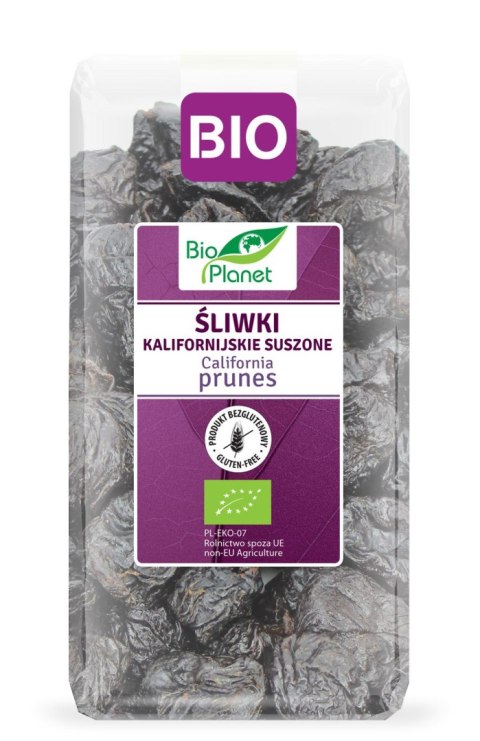 ŚLIWKI KALIFORNIJSKIE SUSZONE BEZGLUTENOWE BIO 400 g - BIO PLANET BIO PLANET - seria FIOLETOWA (owoce suszone)